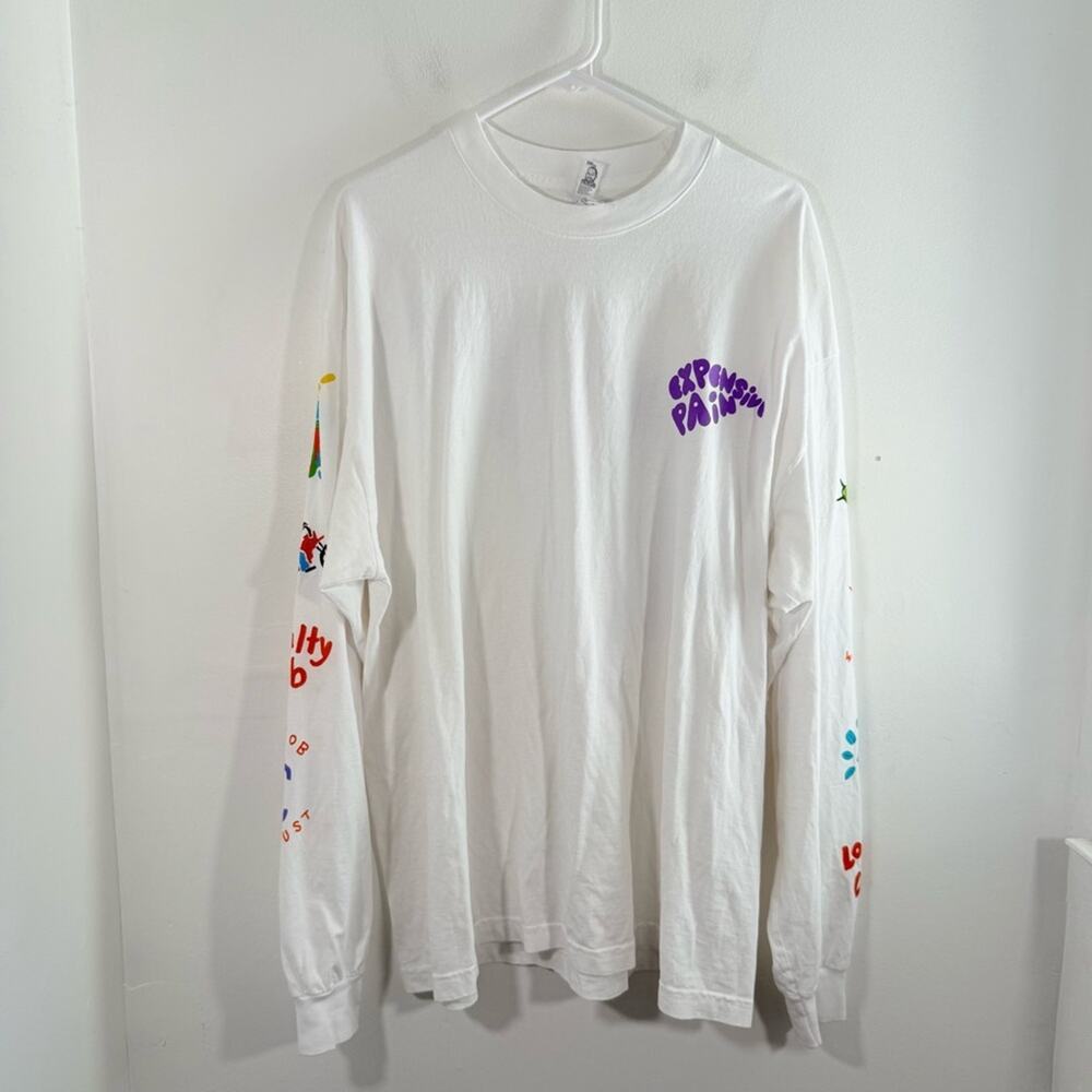Expensive Pain Meek Mill White Long Sleeve Graphic TShirt Size XL